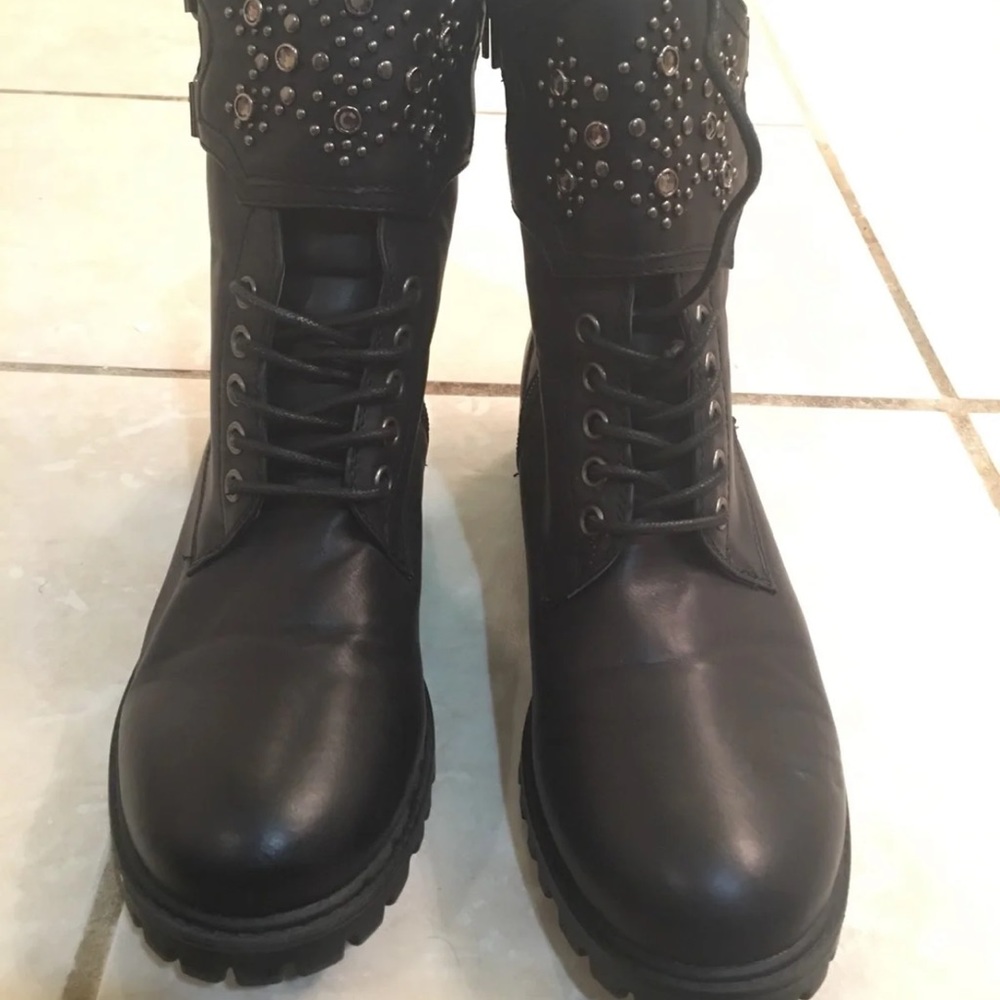 Worn once combat boots